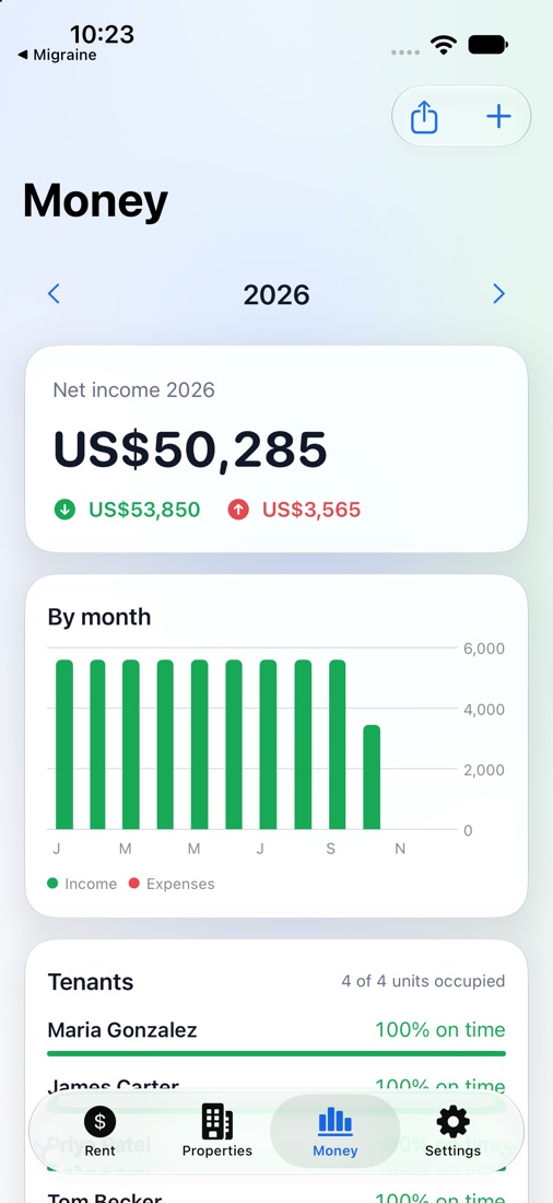 Rent Tracker screenshot 2