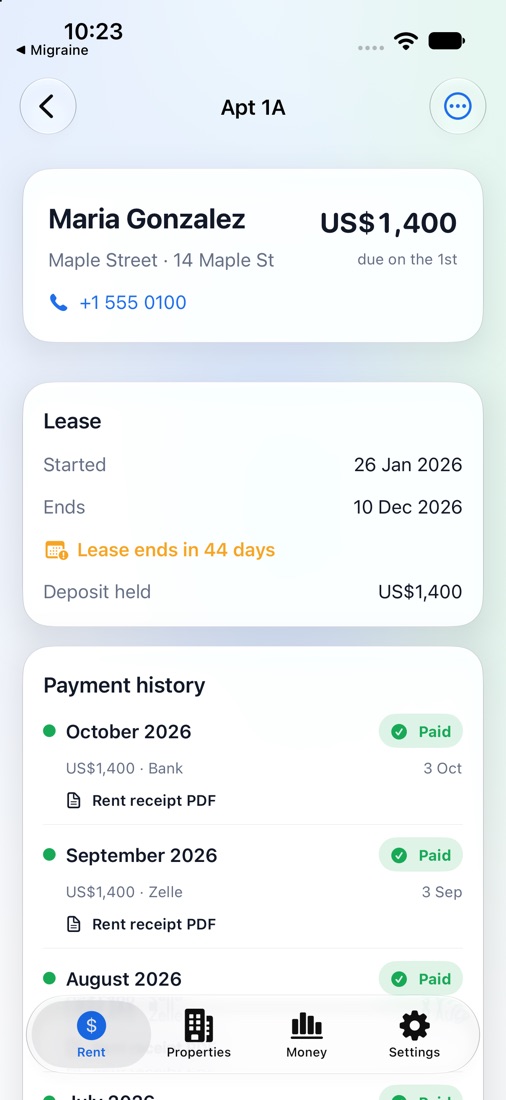 Rent Tracker screenshot 3